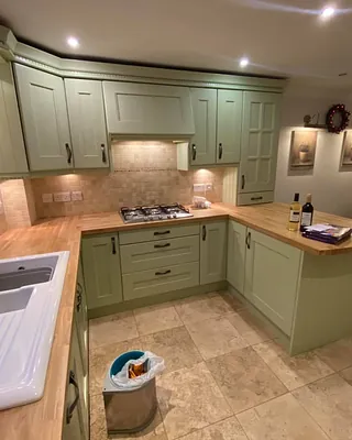 P.A.L Decorators Kitchen after spray painting